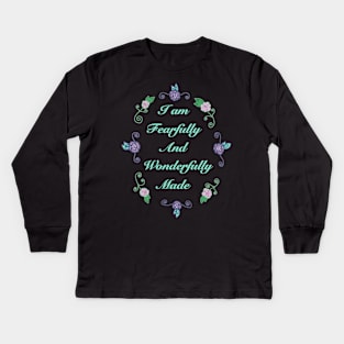 Fearfully and Wonderfully Made 2.0 (Large Print) Kids Long Sleeve T-Shirt